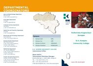 departmental coordinators - Katholieke Hogeschool Kempen
