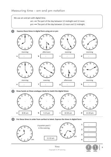 Measuring time Â² am and pm notation