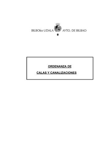 ordenanza de calas y canalizaciones - Ayuntamiento de Bilbao