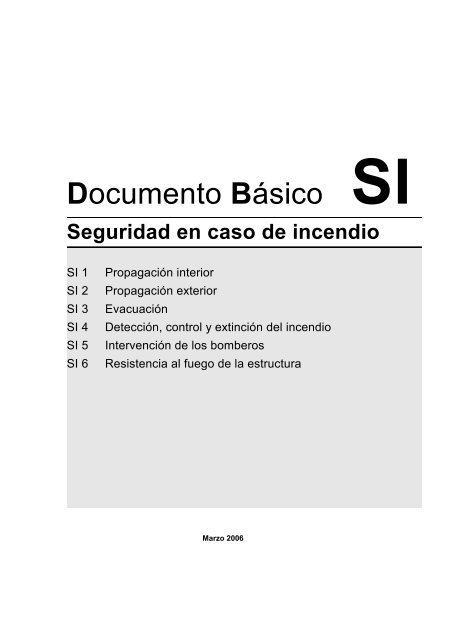 Documento BÃ¡sico SI Seguridad en caso de incendio