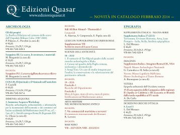 Scarica il catalogo - Edizioni Quasar di Severino Tognon S.r.l.