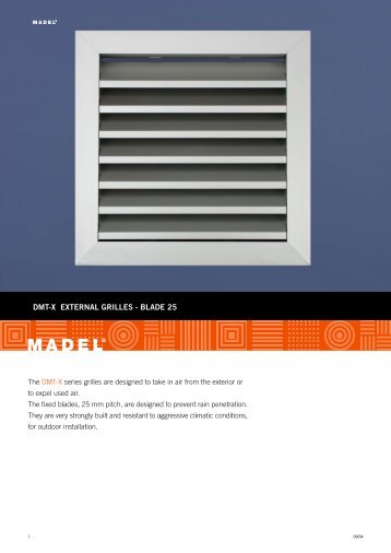 DMT-X EXTERNAL GRILLES - BLADE 25 - Madel