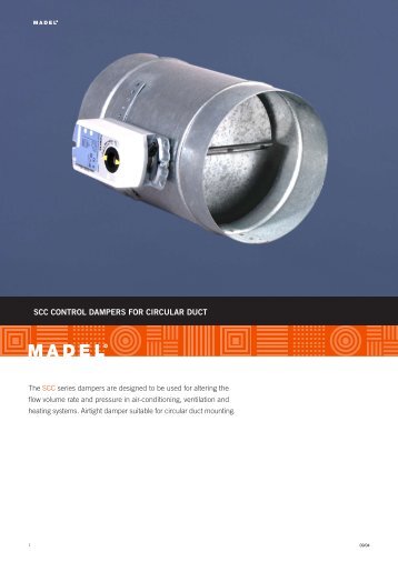 SCC CONTROL DAMPERS FOR CIRCULAR DUCT - Madel