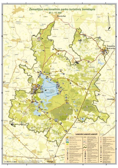 Žemaitijos nacionalinio parko turistinis žemėlapis