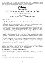 TITAN PETROCHEMICALS GROUP LIMITED