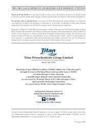 Titan Petrochemicals Group Limited - HKExnews