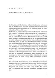 Prof. Dr. Thomas Huckle Jüdische Mathematiker im „Dritten Reich ...