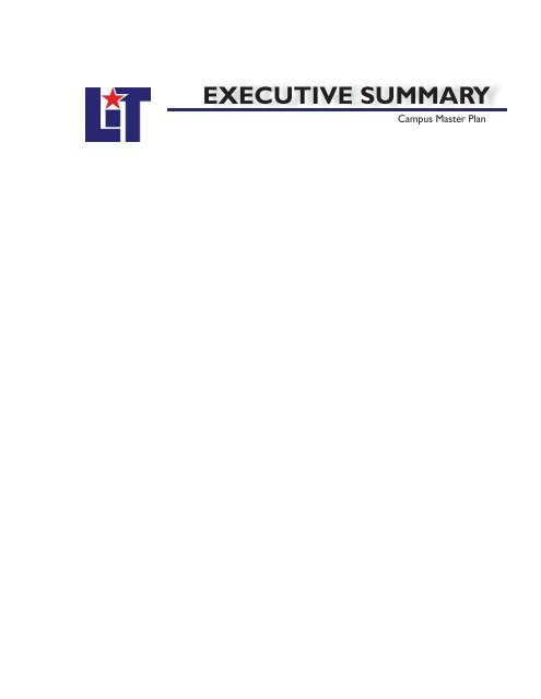 LIT Master PLan PDF - Lamar Institute of Technology