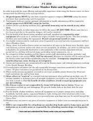 RRB Fitness Center Member Rules and Regulations - Federal ...