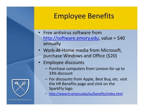 IT Policies and Resources - Emory University School of Medicine