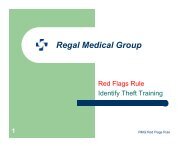 Identity Theft - Regal Medical Group