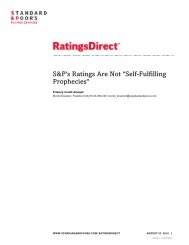 S&P's Ratings Are Not 