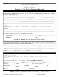 Tuition Refund Request Form - Alamance Community College