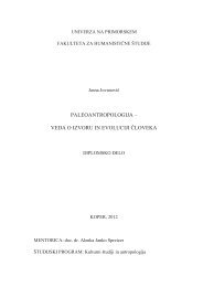 paleoantropologija – veda o izvoru in evoluciji človeka - Univerza na ...