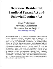 Overview of the WA RLTA and UDA - King County Bar Association