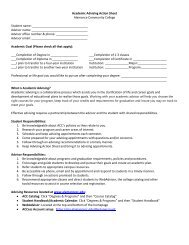 ACC Advising Action Sheet - Alamance Community College