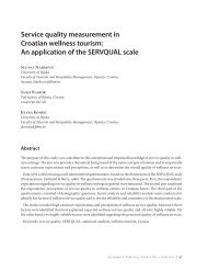 Service quality measurement in Croatian wellness tourism: An ...