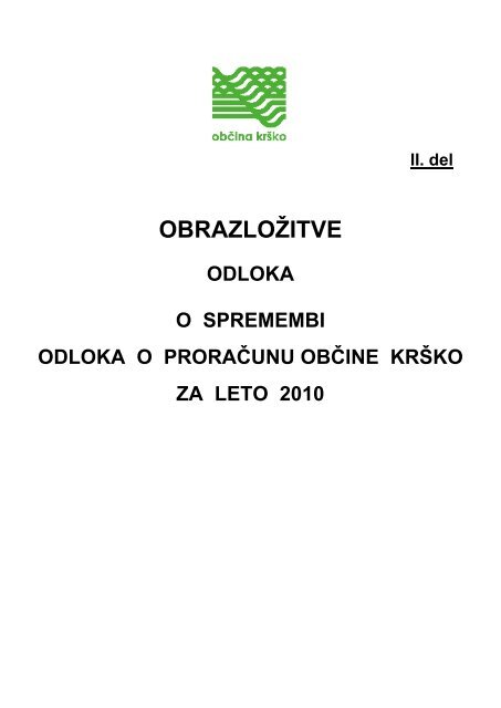 5 Proračun 2010 - Občina Krško