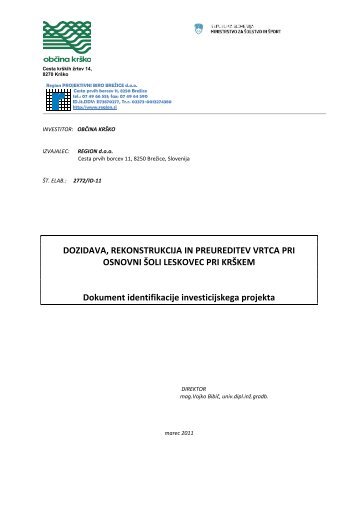 Vrtec pri OŠ Leskovec - DIIP - Občina Krško