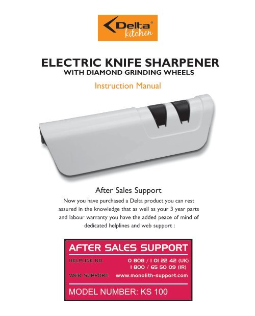 Operating Instructions Knife Sharpener (english) monolith Support