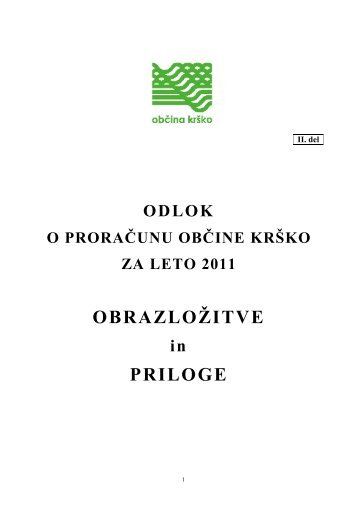 OBRAZLOŽITVE PRILOGE - Občina Krško