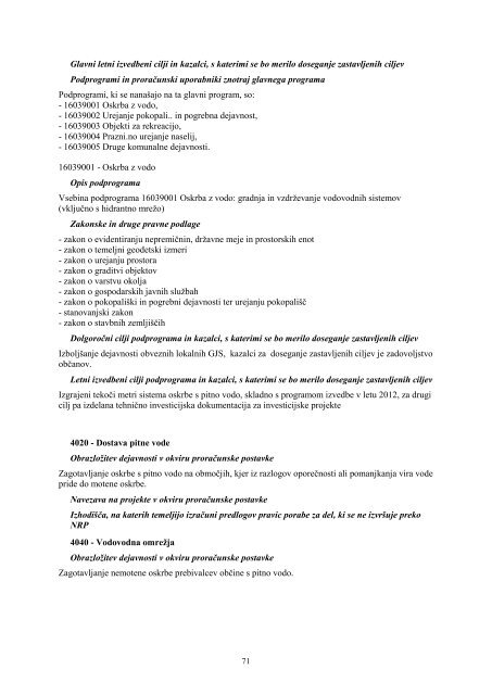 5 - Proračun 2012 - spr - obrazložitve in priloga.pdf - Občina Krško