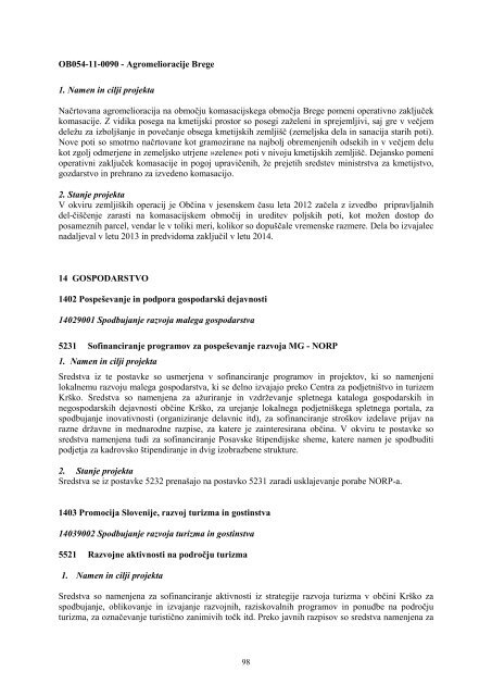 5 - Proračun 2012 - spr - obrazložitve in priloga.pdf - Občina Krško