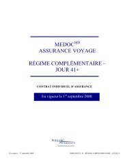 medoc assurance voyage rÃ©gime complÃ©mentaire ... - Johnson Inc.