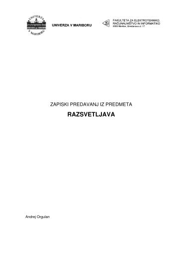 Razsvetljava - zapiski (pdf) - POWERLAB - Univerza v Mariboru