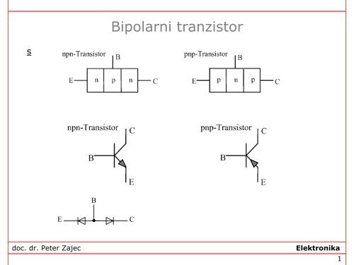 Bipolarni tranzistor / folija - lrtme