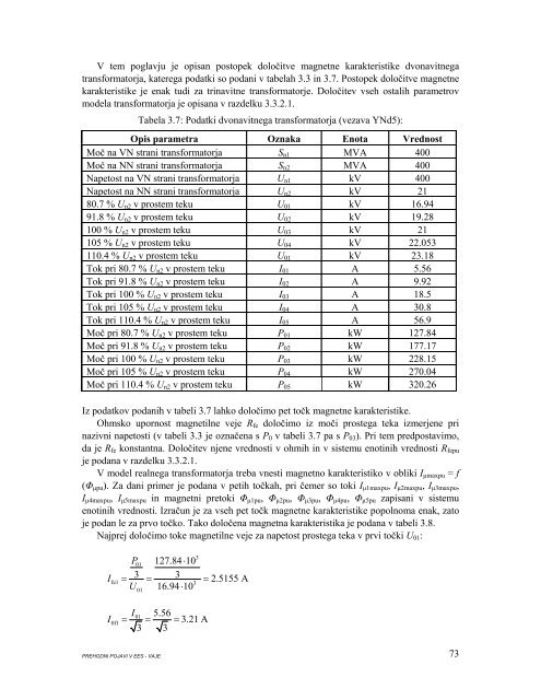 PREHODNI POJAVI V EES RAÄUNALNIÅ KE VAJE ... - POWERLAB