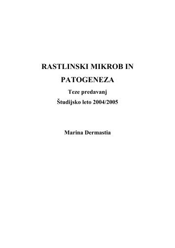 RASTLINSKI MIKROB IN PATOGENEZA