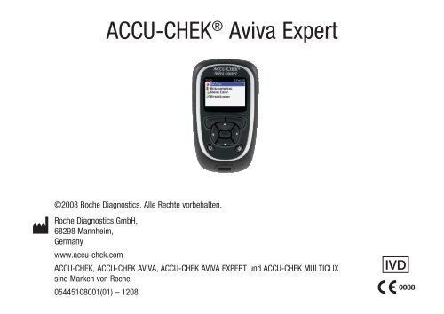 Handbuch Erste Schritte Aviva Expert - bei Accu-Chek