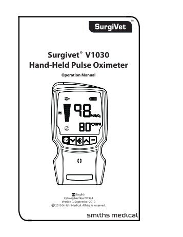 SurgivetÂ® V1030 Hand-Held Pulse Oximeter