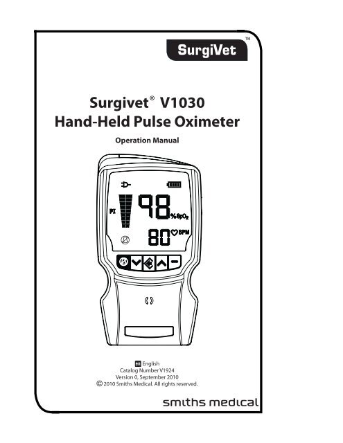 SurgivetÂ® V1030 Hand-Held Pulse Oximeter