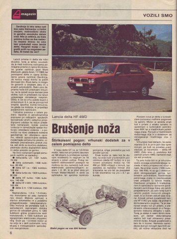 Prenesi PDF testa Lancia Lancia Delta HF 4WD - Avto Magazin