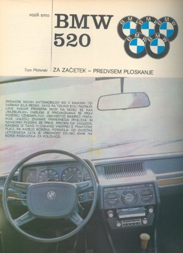 Prenesi PDF testa BMW BMW 520 - Avto Magazin