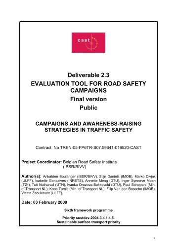 Deliverable 2.3 - CAST - Campaigns and Awareness-raising ...