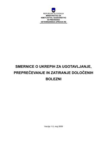 SMERNICE O UKREPIH ZA UGOTAVLJANJE, PREPREČEVANJE ...