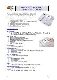 semi auto chemistry analyser ba-88