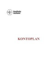 KONTOPLAN - Karolinska Institutet