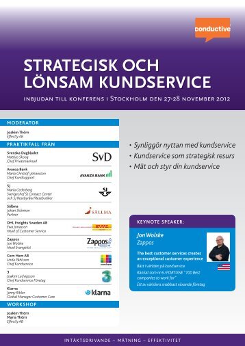 lÃ¶nsam kundservice strategisk och - Conductive