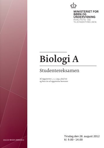 Biologi A, stx, den 28. august 2012 (pdf)