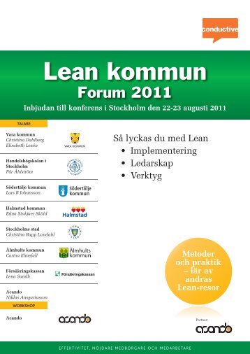 Lean kommunforum 2011 - Conductive