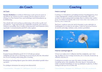 brochuren om coaching. - dincoach.dk