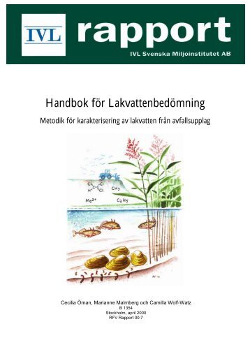 Handbok för lakvattenbedömning - IVL Svenska Miljöinstitutet