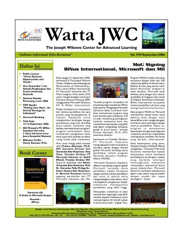 Warta JWC (Sept'06).FH11 - binus university