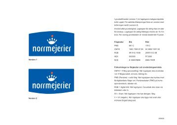 I grundutfÃ¶rande (version 1) Ã¤r logotypens ... - Norrmejerier