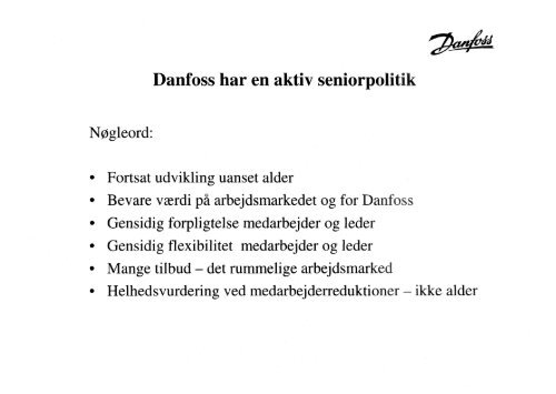 Danfoss seniorpolitik - SCKK