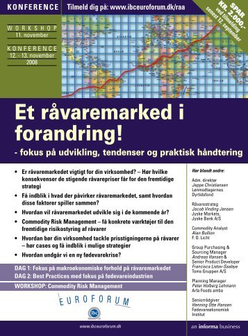 Et rÃ¥varemarked i forandring! - IBC Euroforum